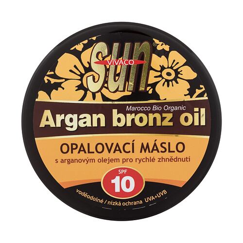 Opalovací přípravek na tělo Vivaco Sun Argan Bronz Oil Suntan Butter SPF10 200 ml poškozený obal