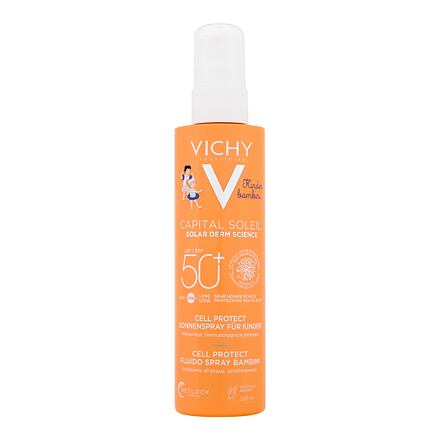 Vichy Capital Soleil Kids Cell Protect Water Fluid Spray SPF50+ dětský opalovací fluid ve spreji na tělo a obličej 200 ml