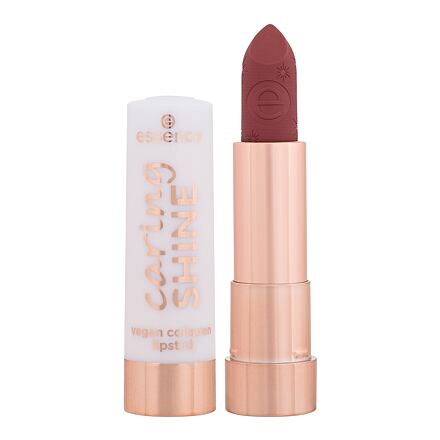 Essence Caring Shine Vegan Collagen Lipstick dámská lesklá vyživující rtěnka 3.5 g odstín růžová