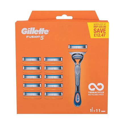 Gillette Fusion5 pánský sada: holicí strojek + náhradní břity 10 ks pro muže