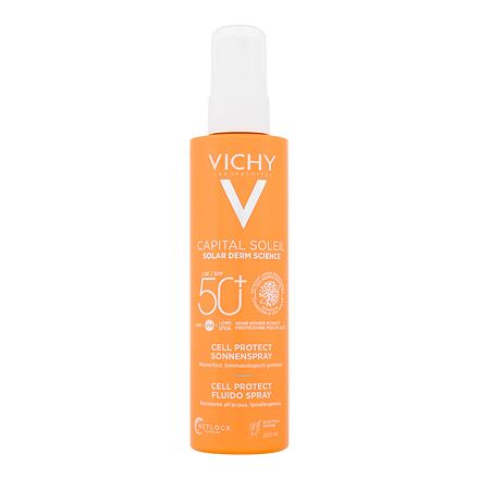 Vichy Capital Soleil Cell Protect Water Fluid Spray SPF50+ unisex opalovací fluid ve spreji na tělo a obličej 200 ml