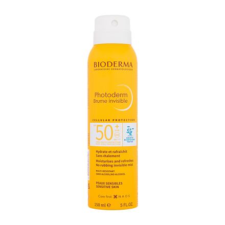 BIODERMA Photoderm Invisible Mist SPF50+ unisex voděodolná hydratační a osvěžující opalovací mlha 150 ml