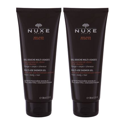 NUXE Men Multi-Use pánský sprchový gel na tělo, vlasy a obličej 2x200 ml pro muže
