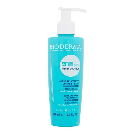 BIODERMA ABCDerm Huile Douceur dětský relaxační a vyživující tělový a koupelový olej 200 ml pro děti