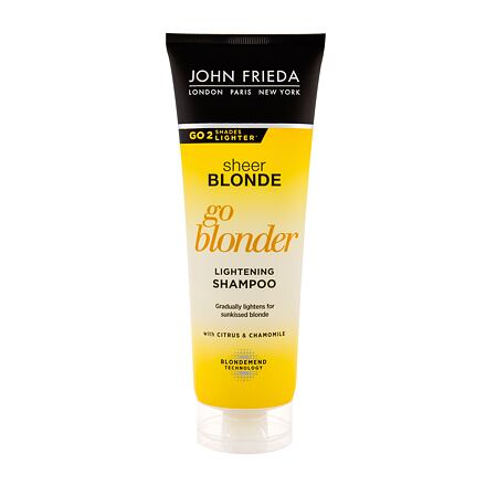 John Frieda Sheer Blonde Go Blonder dámský šampon pro zesvětlení blond vlasů 250 ml pro ženy poškozený obal