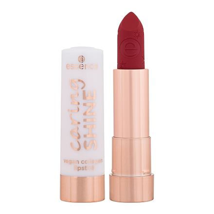 Essence Caring Shine Vegan Collagen Lipstick dámská lesklá vyživující rtěnka 3.5 g odstín červená