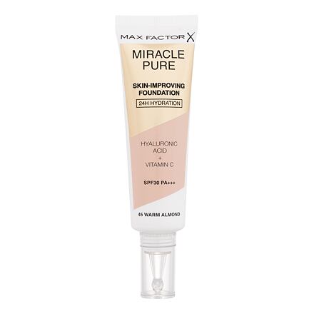 Max Factor Miracle Pure Skin-Improving Foundation SPF30 pečující hydratační make-up 30 ml odstín 45 warm almond