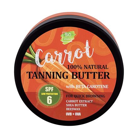 Vivaco Bio Carrot Tanning Butter SPF6 unisex voděodolné přírodní mrkvové opalovací máslo 150 ml