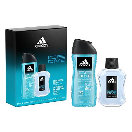 Adidas Ice Dive pánská dárková sada toaletní voda 100 ml + sprchový gel 250 ml pro muže