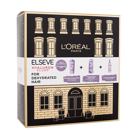 L'Oréal Paris Elseve Hyaluron Plump dámský dárková sada šampon Elseve Hyaluron Plump 250 ml + kondicionér Elseve Hyaluron Plump 200 ml + sérum na vlasy Elseve Hyaluron Plump 150 ml pro ženy