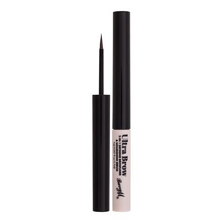 Barry M Ultra Brow 2-in-1 Defining Browliner & Nourishing Serum dámská vyživující tekutá linka na obočí 1.7 ml odstín hnědá