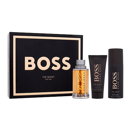 HUGO BOSS Boss The Scent 2015 SET3 pánská dárková sada toaletní voda 100 ml + deodorant 150 ml + sprchový gel 100 ml pro muže