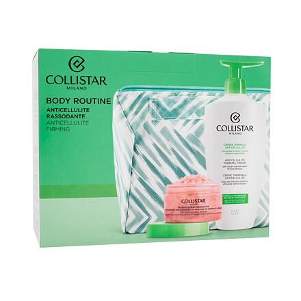 Collistar Special Perfect Body Routine dámský dárková sada tělový peeling Firming Talasso-Scrub 150 g + tělový krém Anticellulite Thermal Cream 400 ml + kosmetická taštička pro ženy