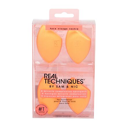 Real Techniques Miracle Complexion Sponge set 4 houbiček na make-up 4 ks odstín oranžová