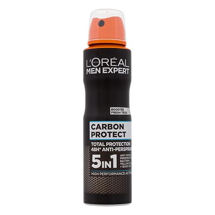 L'Oréal Paris Men Expert Carbon Protect 5in1 pánský antiperspirant deodorant ve spreji 150 ml pro muže