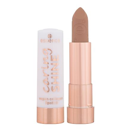 Essence Caring Shine Vegan Collagen Lipstick dámská lesklá vyživující rtěnka 3.5 g odstín béžová