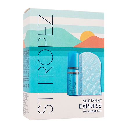 St.Tropez Self Tan Express Kit dámský dárková sada samoopalovací pěna Self Tan Express Bronzing Mousse 50 ml + rukavice na aplikaci samoopalovacích přípravků 1 ks pro ženy
