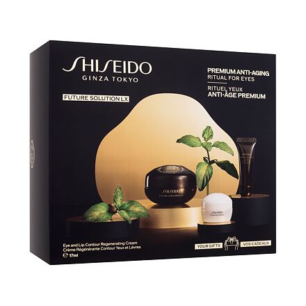 Shiseido Future Solution LX Eye And Lip Regenerating Cream dárková sada oční krém Future Solution LX Eye & Lip Regenerating Cream 17 ml + čisticí pěna Future Solution LX Extra Rich Cleansing Foam 15 ml + pleťový krém Future Solution LX Total Protective Cr