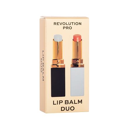 Revolution Pro Lip Balm Duo dámský dárková sada balzám na rty Clear Lip Balm 2,7 g + balzám na rty Tinted Lip Balm 2,7 g
