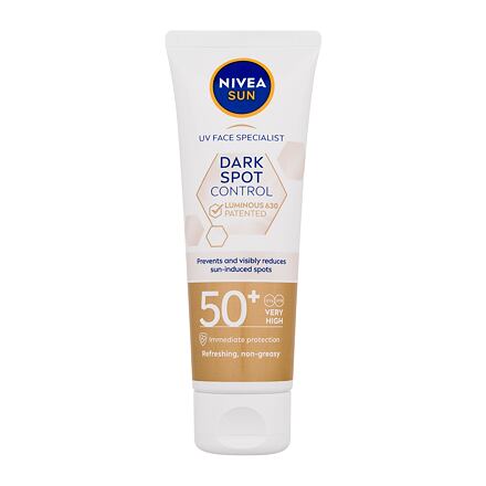 Nivea Sun Dark Spot Control Sun Fluid SPF50+ dámský pleťový krém proti pigmentovým skvrnám s vysokou uv ochranou 40 ml pro ženy
