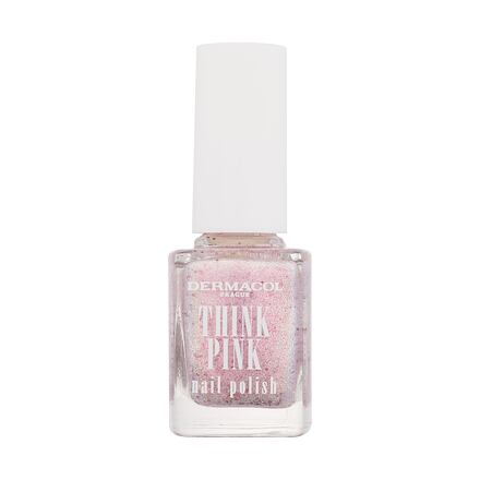 Dermacol Think Pink Nail Polish lak na nehty s třpytkami a vůní 12 ml odstín růžová