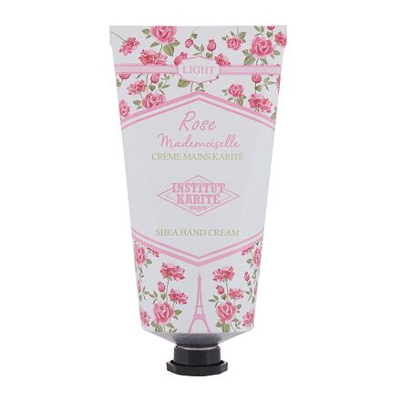 Institut Karité Light Hand Cream Rose Mademoiselle dámský lehký hydratační krém na ruce s vůní růží 75 ml pro ženy