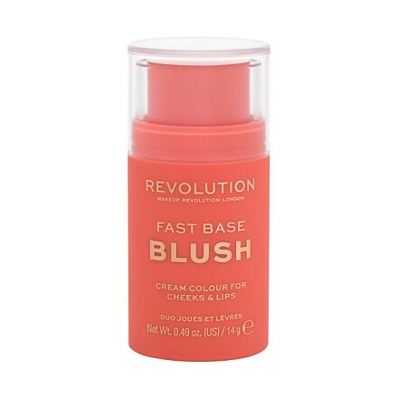 Makeup Revolution London Fast Base Blush dámská tvářenka v tyčince 14 g odstín peach