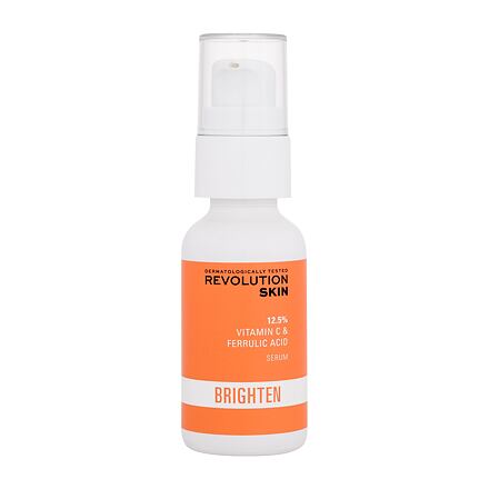 Revolution Skincare Brighten 12,5% Vitamin C & Ferulic Acid Serum dámské rozjasňující a antioxidační pleťové sérum 30 ml pro ženy