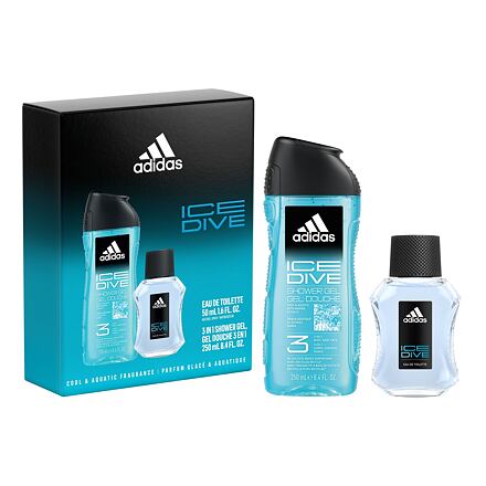 Adidas Ice Dive pánská dárková sada toaletní voda 50 ml + sprchový gel 250 ml pro muže