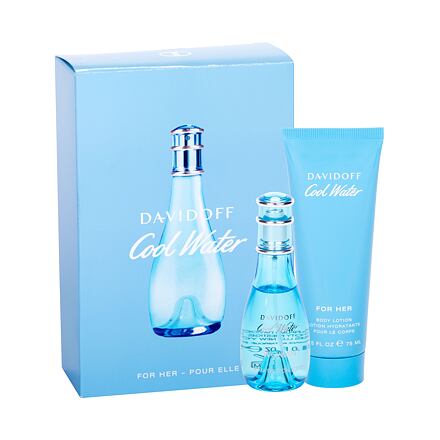 Davidoff Cool Water dámská dárková sada toaletní voda 30 ml + tělové mléko 75 ml pro ženy