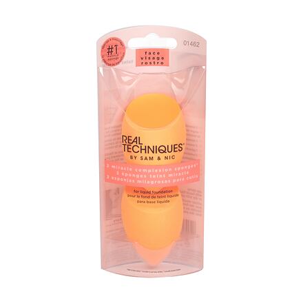 Real Techniques Miracle Complexion Sponge set houbiček na make-up 2 ks odstín oranžová