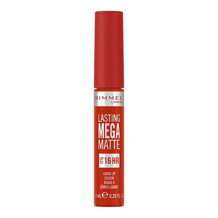 Rimmel London Lasting Mega Matte Liquid Lip Colour dámská dlouhotrvající matná tekutá rtěnka 7.4 ml odstín červená