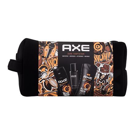 Axe Dark Temptation pánský dárková sada sprchový gel 250 ml + deodorant 150 ml + voda po holení 100 ml + kosmetická taštička pro muže