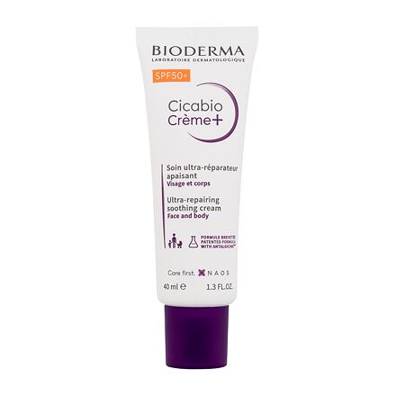 BIODERMA Cicabio Crème+ Ultra-Repairing Soothing Cream SPF50+ unisex obnovující a zklidňující krém pro optimální hojení 40 ml unisex