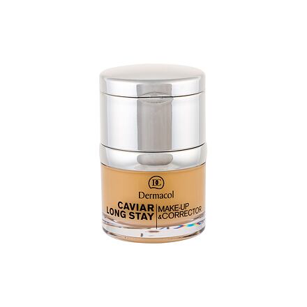 Dermacol Caviar Long Stay Make-Up & Corrector make-up a korektor s výtažkem z kaviáru 30 ml odstín 1,5 sand
