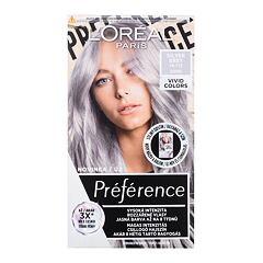 Barva na vlasy L'Oréal Paris Préférence Vivid Colors 60 ml 10,112 Silver Grey poškozená krabička