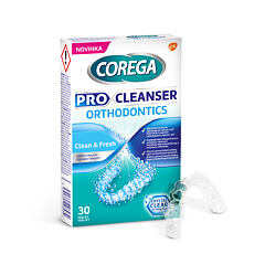 Čisticí tablety a roztoky Corega Pro Cleanser Orthodontic Tabs 30 ks