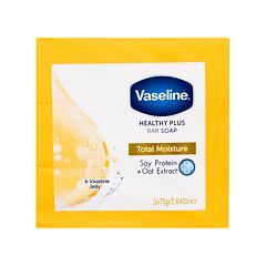 Tuhé mýdlo Vaseline Healthy Plus Bar Soap Total Moisture 3x75 g