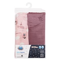 Látková plena Canpol babies Bonjour Paris Muslin Squares Diapers Pink 2 ks