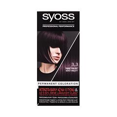 Barva na vlasy Syoss Permanent Coloration 50 ml 3-3 Dark Violet poškozená krabička