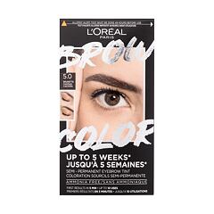 Barva na obočí L'Oréal Paris Brow Color Semi-Permanent Eyebrow Tint 1 ks 5.0 Brunette poškozená krabička