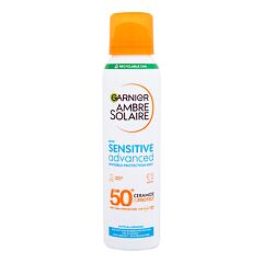 Opalovací přípravek na tělo Garnier Ambre Solaire Sensitive Advanced Invisible Protection Mist SPF50+ 150 ml poškozený flakon