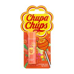 Balzám na rty Chupa Chups Lip Balm Orange Pop 4 g poškozený obal