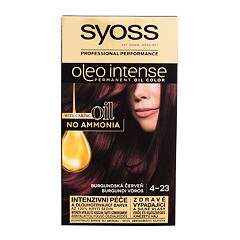 Barva na vlasy Syoss Oleo Intense Permanent Oil Color 50 ml 4-23 Burgundy Red poškozená krabička