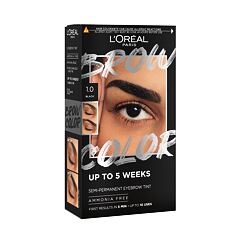 Barva na obočí L'Oréal Paris Brow Color Semi-Permanent Eyebrow Tint 1 ks 1.0 Black