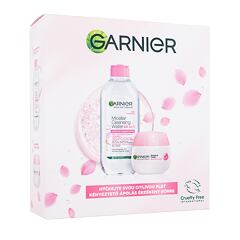 Denní pleťový krém Garnier Skin Naturals Rose Cream Gift Set 50 ml poškozená krabička Kazeta