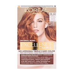 Barva na vlasy L'Oréal Paris Excellence Creme Triple Protection 48 ml 8UR Universal Light Copper poškozená krabička