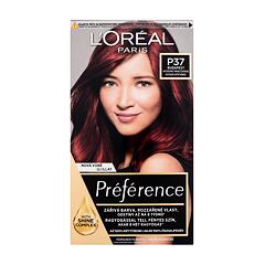 Barva na vlasy L'Oréal Paris Préférence 60 ml 3.66/P37 poškozená krabička