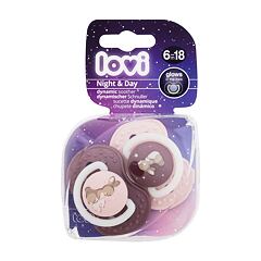 Dudlík LOVI Night & Day Dynamic Soother Girl 6-18m 2 ks poškozený obal