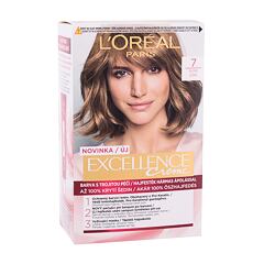 Barva na vlasy L'Oréal Paris Excellence Creme Triple Protection 48 ml 7 Natural Blonde poškozená krabička